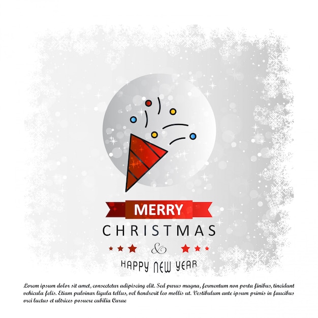 Download Free Vector Merry Christmas Card With Creative Design Vector SVG Cut Files