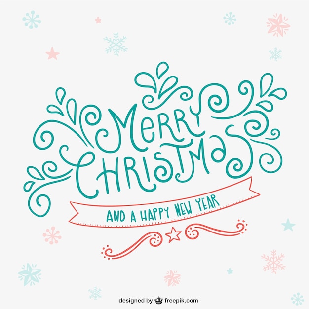 Download Merry christmas card | Free Vector