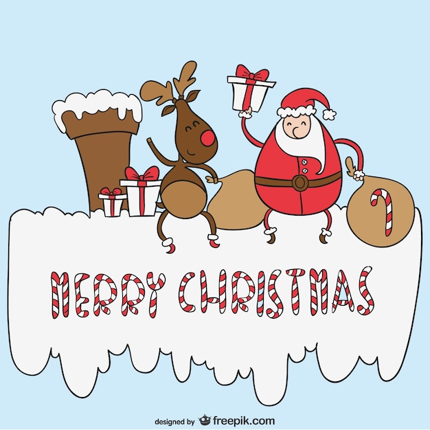 Merry Christmas cartoon vector