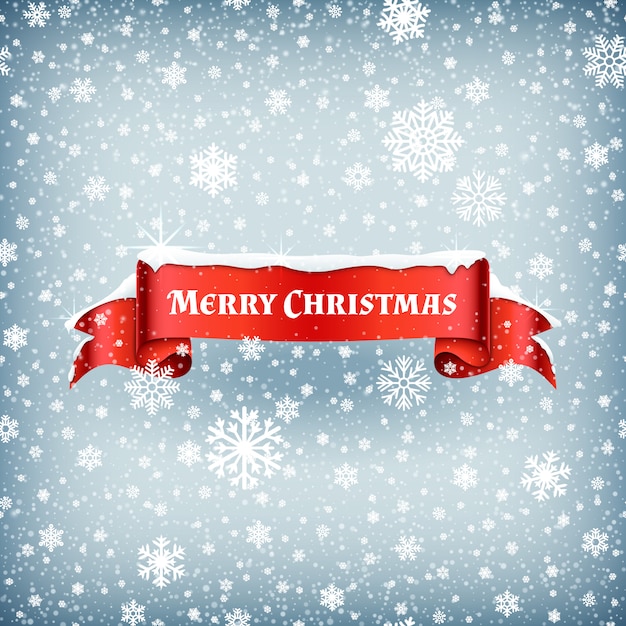 Download Merry christmas celebration background with falling snow ...