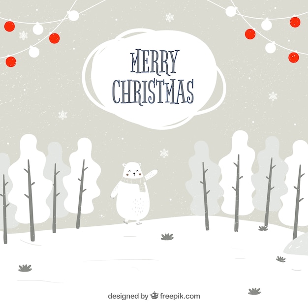 Free Vector | Merry christmas cute background