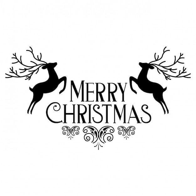Merry christmas decoration Vector | Premium Download