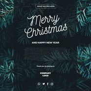 Free Vector Merry Christmas Email Template