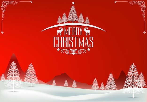 Premium Vector Merry Christmas Everyone Greeting Card