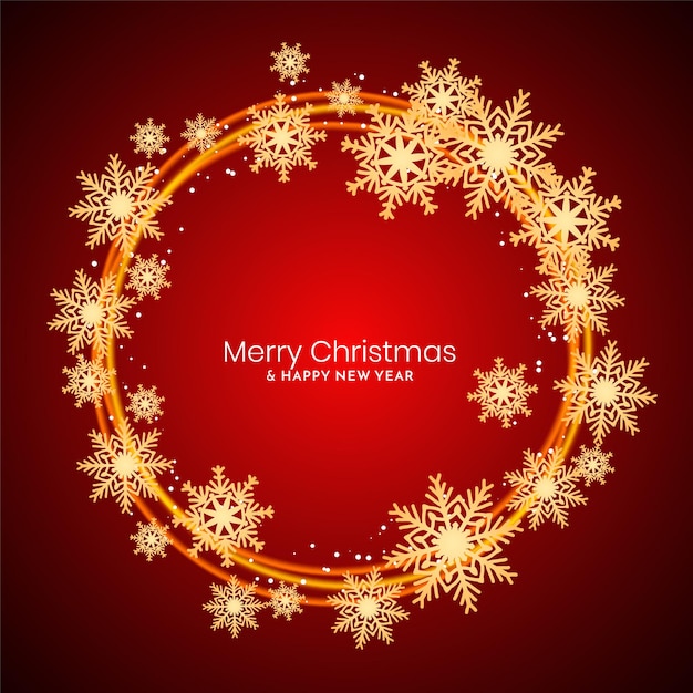 Free Vector | Merry christmas glossy circle snowflakes frame background ...