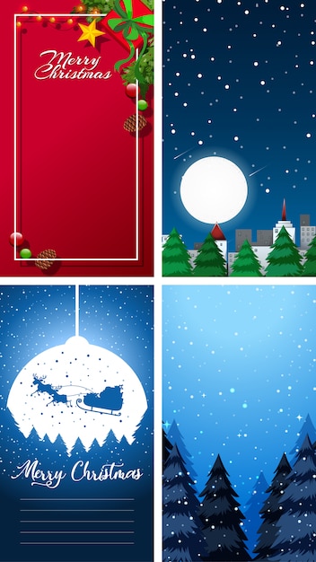 Free Vector | Merry christmas greeting card or letter to santa with text template