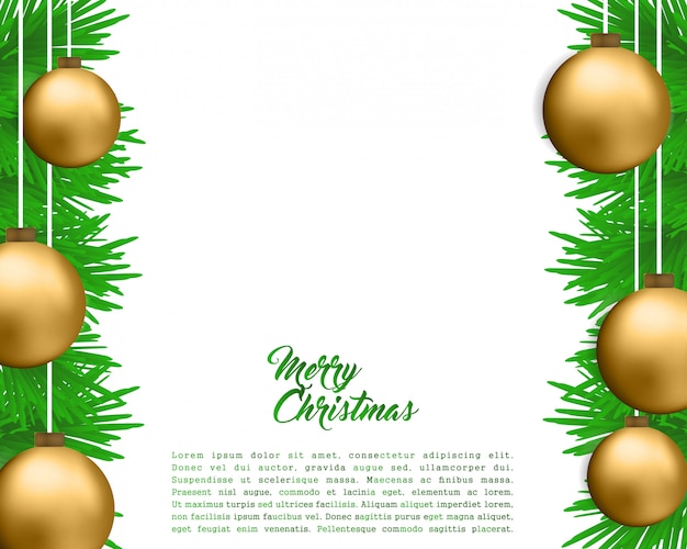 Premium Vector | Merry christmas greeting card template, christmas background