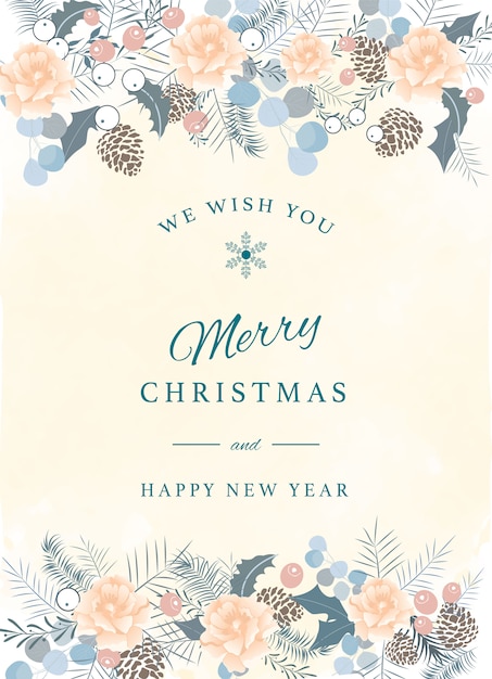 Merry-christmas-greeting-card-template-|-Premium-Vector