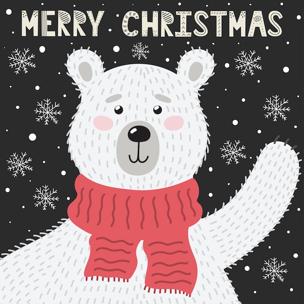 merry christmas bear images