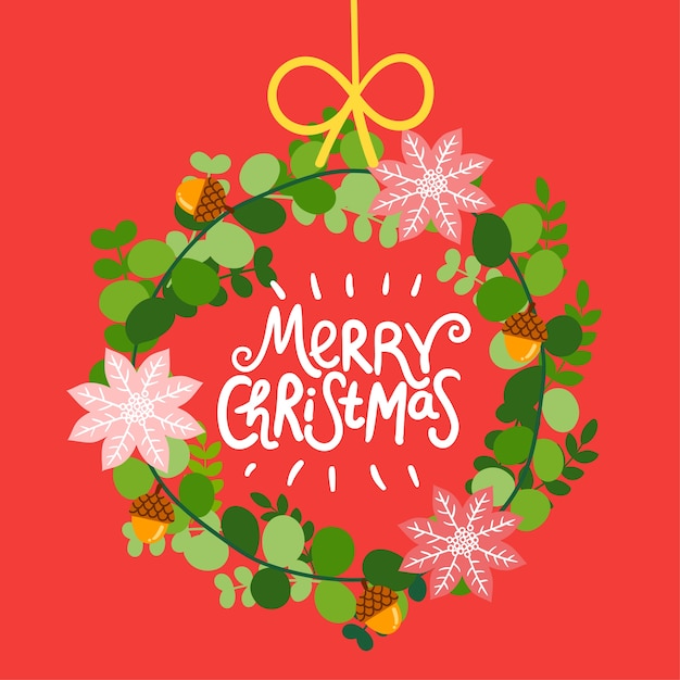 Premium Vector | Merry christmas greeting card.