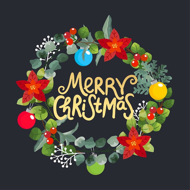 Premium Vector | Merry christmas greeting card.