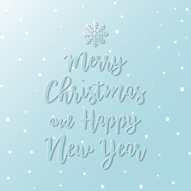 Premium Vector | Merry christmas greeting design template, paper art style.