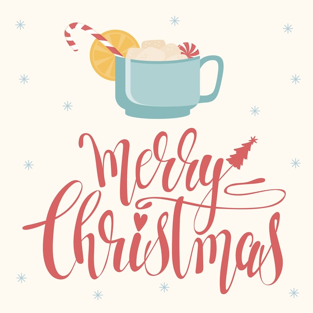 Premium Vector | Merry christmas greetings