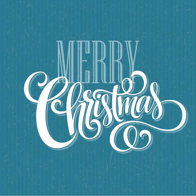 Premium Vector | Merry christmas handwritten text, greeting card