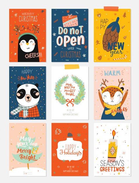 Download Merry christmas or happy new 2021 year illustration with ...
