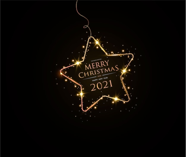 Premium Vector | Merry christmas and happy new year 2021 elegant
