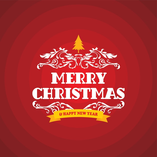 Premium Vector | Merry christmas and happy new year art