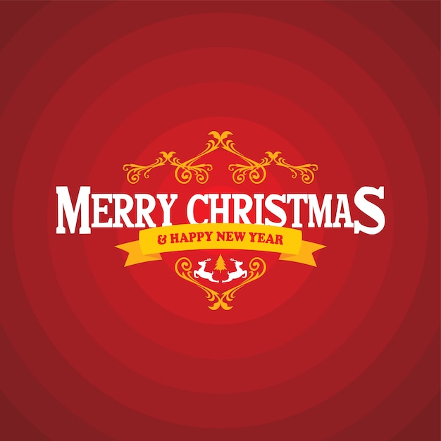 Premium Vector | Merry christmas and happy new year art