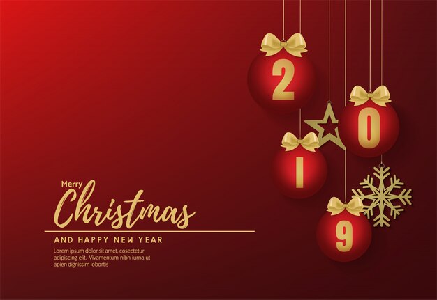 Premium Vector | Merry christmas and happy new year banner vector