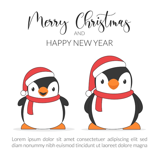 Free Vector | Merry christmas and happy new year card.