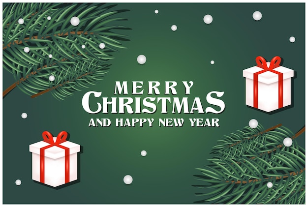 Premium Vector | Merry christmas and happy new year greeting, banner ...