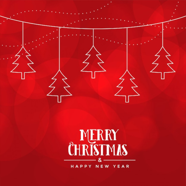 Merry christmas and happy new year greeting card Vector | Free Download