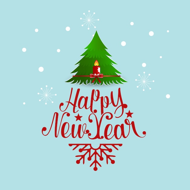 Free Vector Merry Christmas And Happy New Year Greeting Card