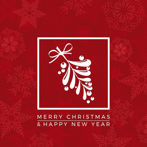 Merry christmas and happy new year. greeting, invitation or menu cover. illustration Premium Vector