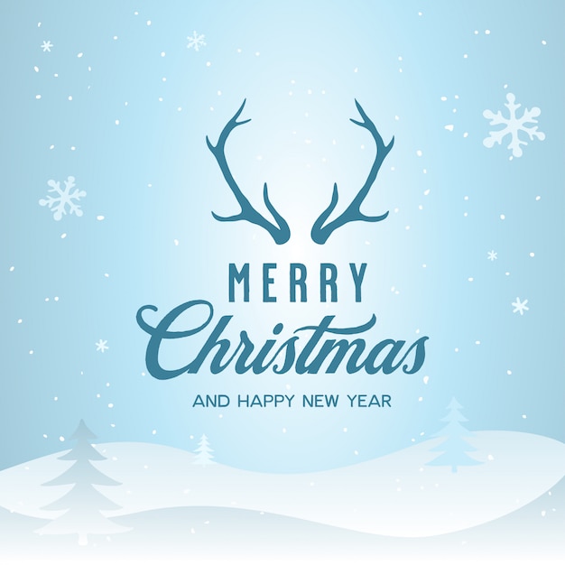 Merry christmas and happy new year lettering template. greeting card or ...