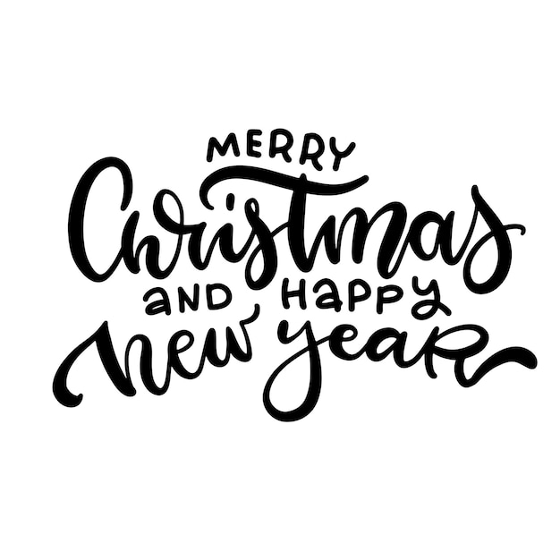 Merry Christmas And Happy New Year 2022 Font Design Premium Vector | Merry Christmas And Happy New Year Script Hand Lettering  Text Overlay Design Template Celebration ...