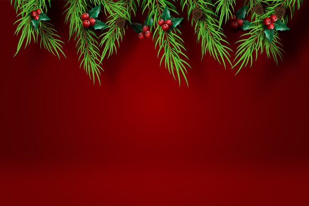Merry christmas and happy new year with red tone background. Vector ...