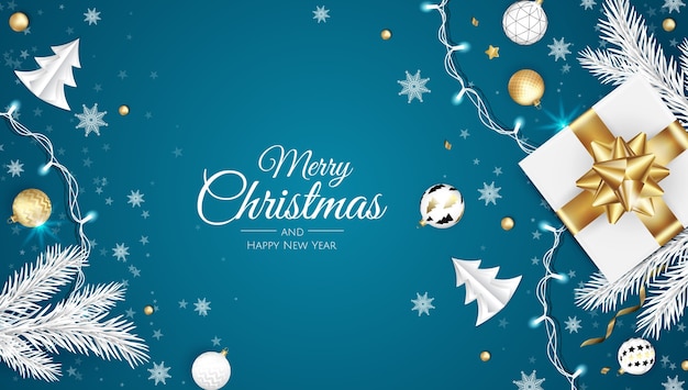 Premium Vector | Merry christmas and happy new year. xmas background ...