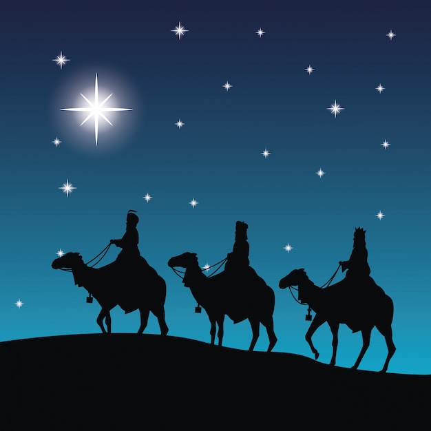 Merry christmas and holy family Vector | Premium Download