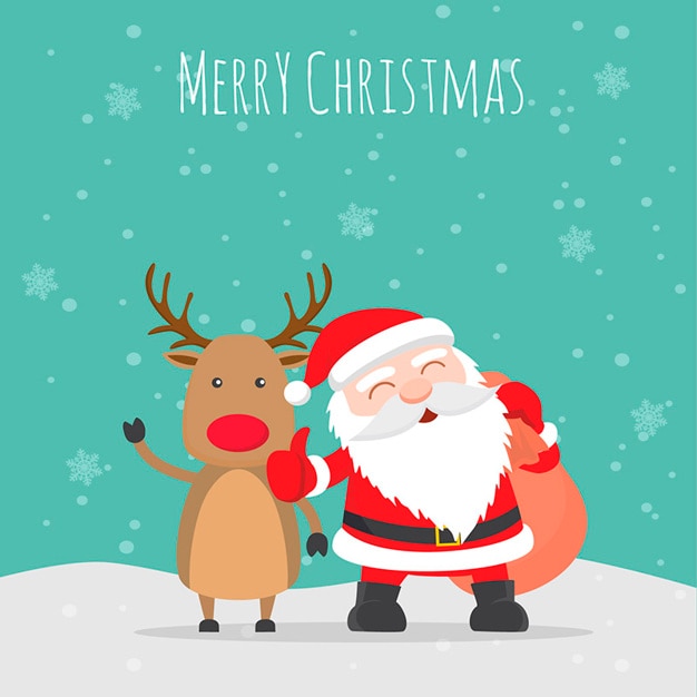 Download Free Vector Merry Christmas Illustration PSD Mockup Templates