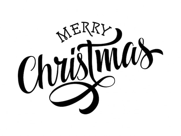 Free Vector Merry christmas lettering