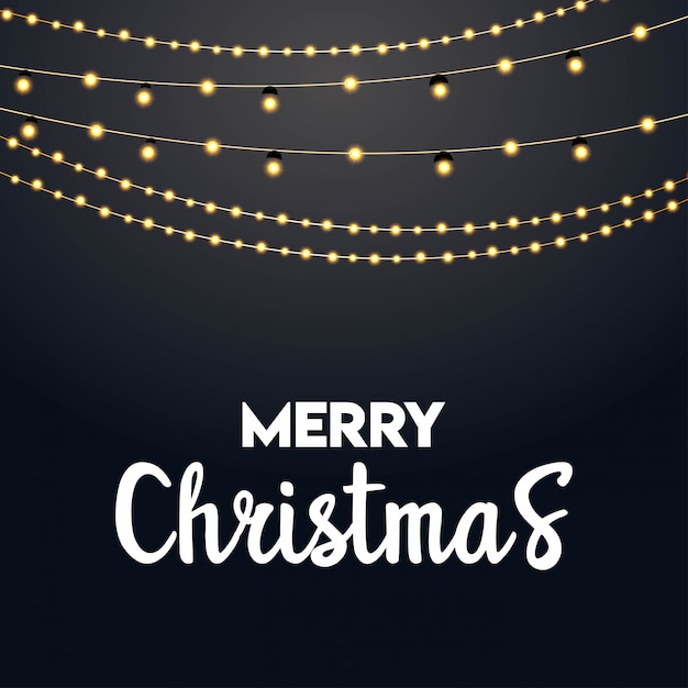 Premium Vector | Merry christmas lighting background