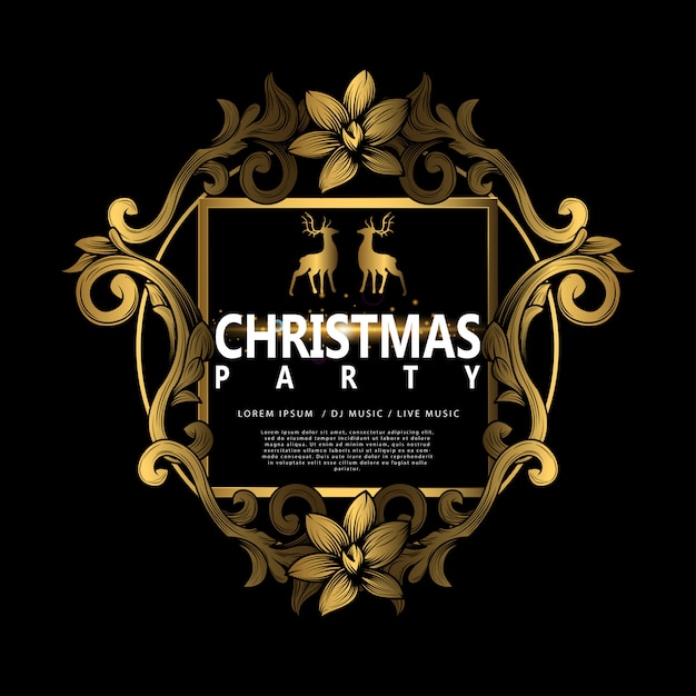 Premium Vector | Merry christmas luxury