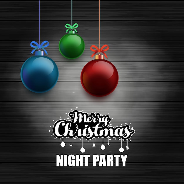 Premium Vector | Merry christmas night party background