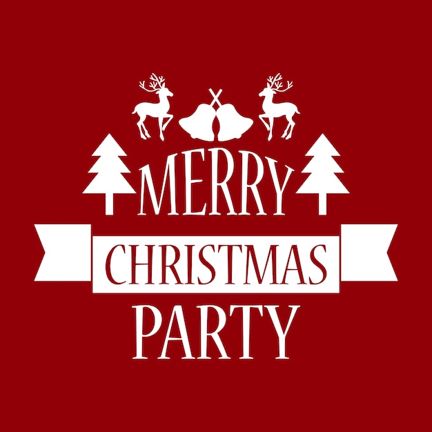 Premium Vector Merry Christmas Party Card