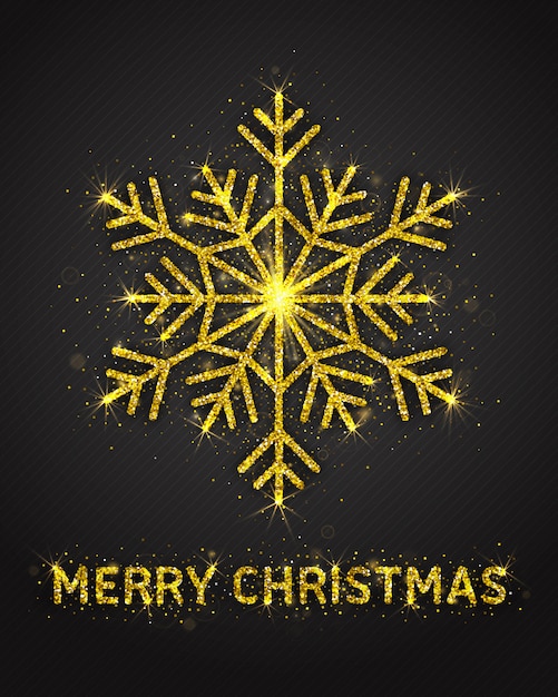 Premium Vector | Merry christmas poster glitter decor