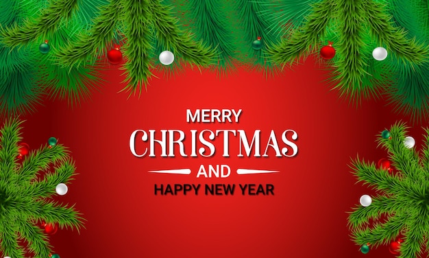 Premium Vector | Merry christmas realistic background