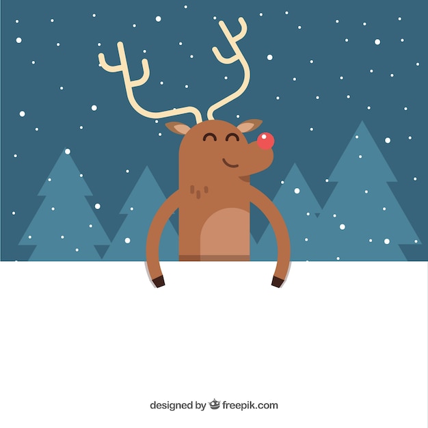 Merry christmas reindeer background Vector | Free Download