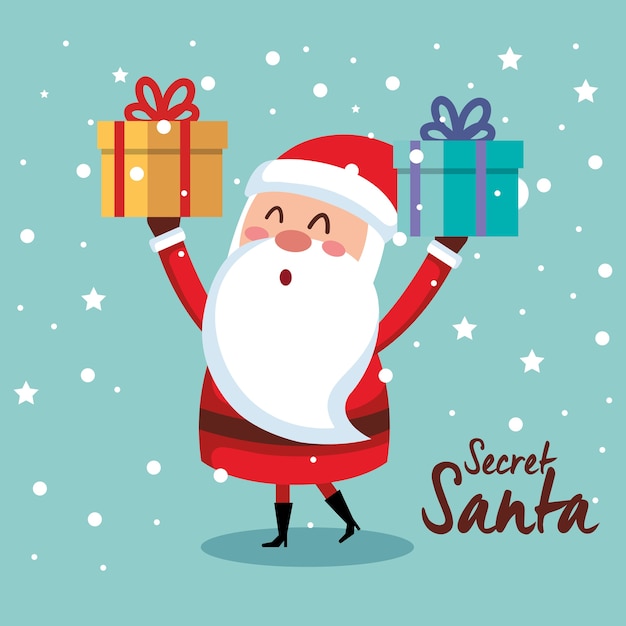 Premium Vector | Merry christmas santa character