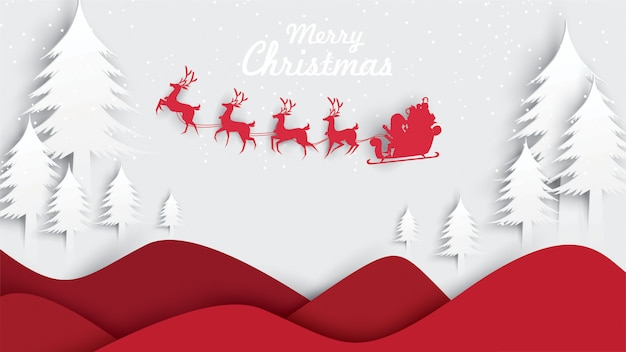 Download Premium Vector Merry Christmas Santa Claus Digital Craft Style Yellowimages Mockups