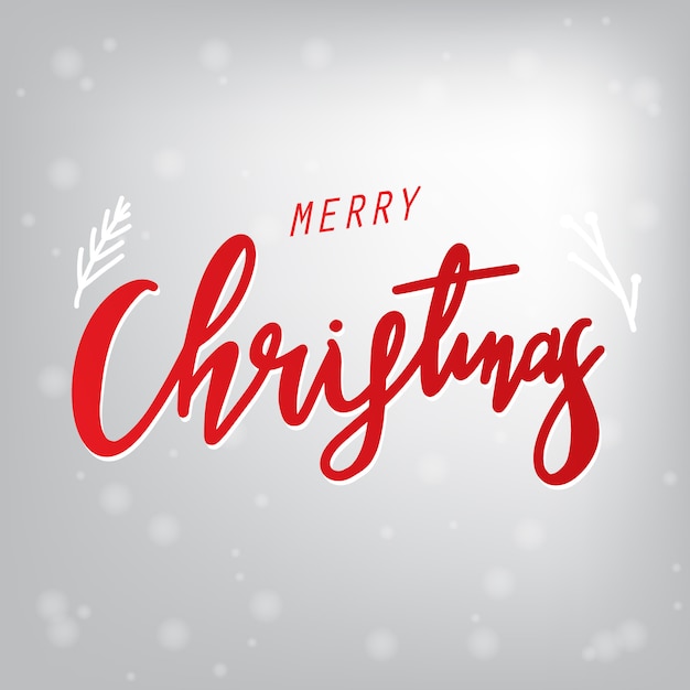 Premium Vector Merry Christmas Text Calligraphy Lettering Design