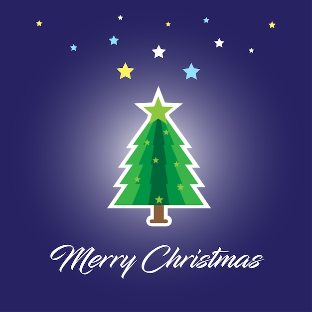 Download Premium Vector | Merry christmas tree with stars