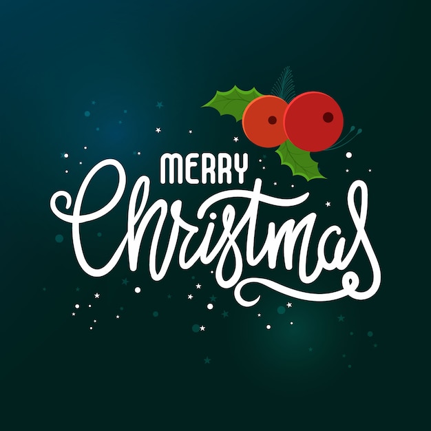 Premium Vector | Merry christmas typography design