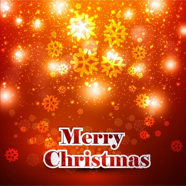 Merry Christmas Warm Colors Card Vector 