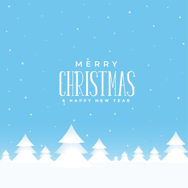 Free Vector | Merry christmas winter landscape background with xmas tree