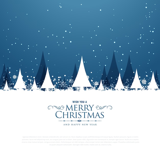 Download Merry christmas winter landscape scene with trees and ...